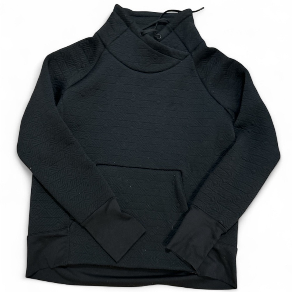 Athleta Jacquard Elevation Pullover Sweater Black Size Small